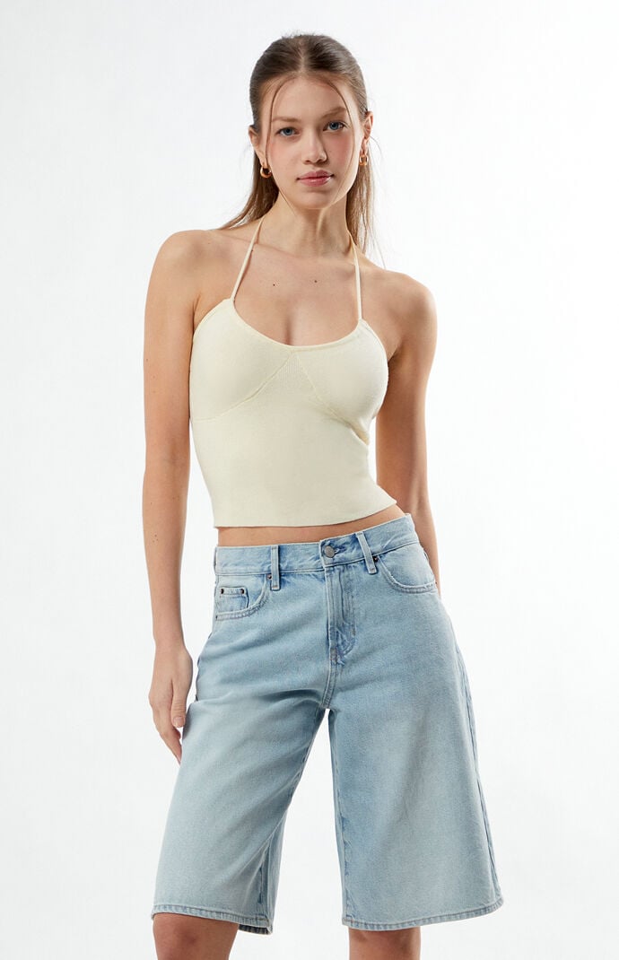 LA Hearts Halter Sweater Tank Top