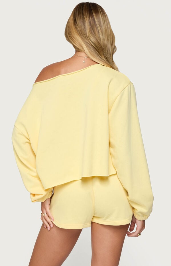 Edikted Kordelia Off Shoulder Sweatshirt