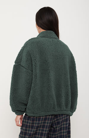 Sherpa Cropped Zip Up Jacket image number 3