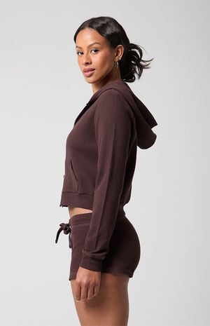 Active Aspen Waffle Knit Zip Up Hoodie image number 3