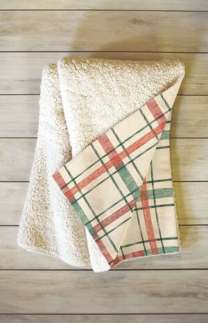 Pimlada Phuapradit Christmas Tartan Fleece Throw Blanket image number 2