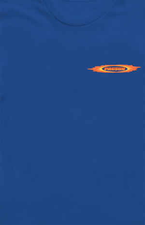 Royal Blue Flames PacSun Logo T-Shirt image number 2