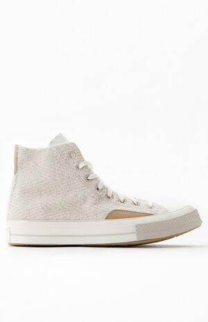 Khaki Chuck 70 Cozy High Top Sneakers image number 2