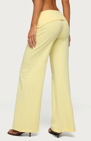 Wide Leg Foldover Pants image number 3