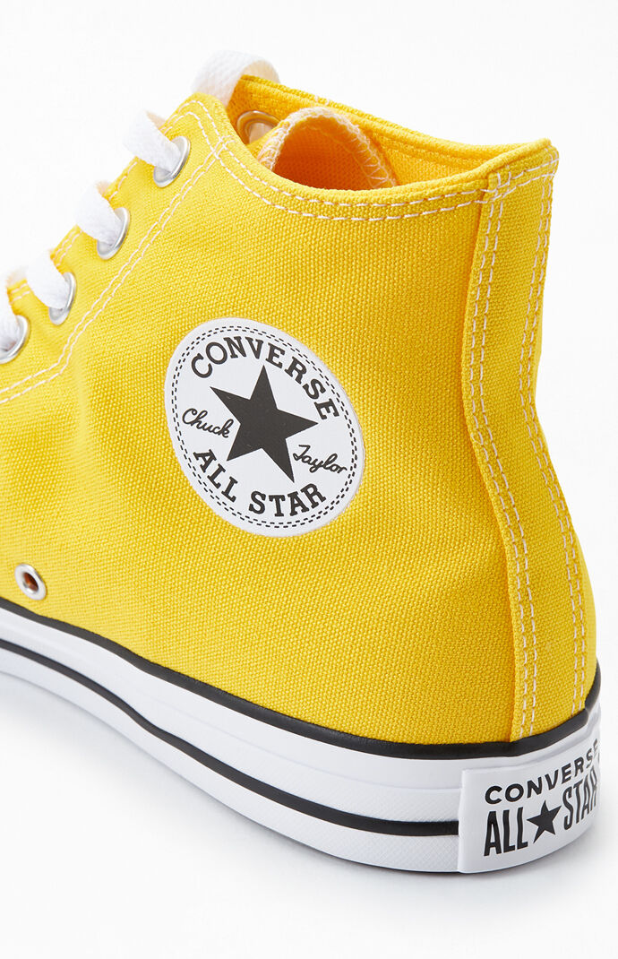 yellow converse high tops