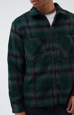 Tommy Green Plaid Classic Shacket image number 2
