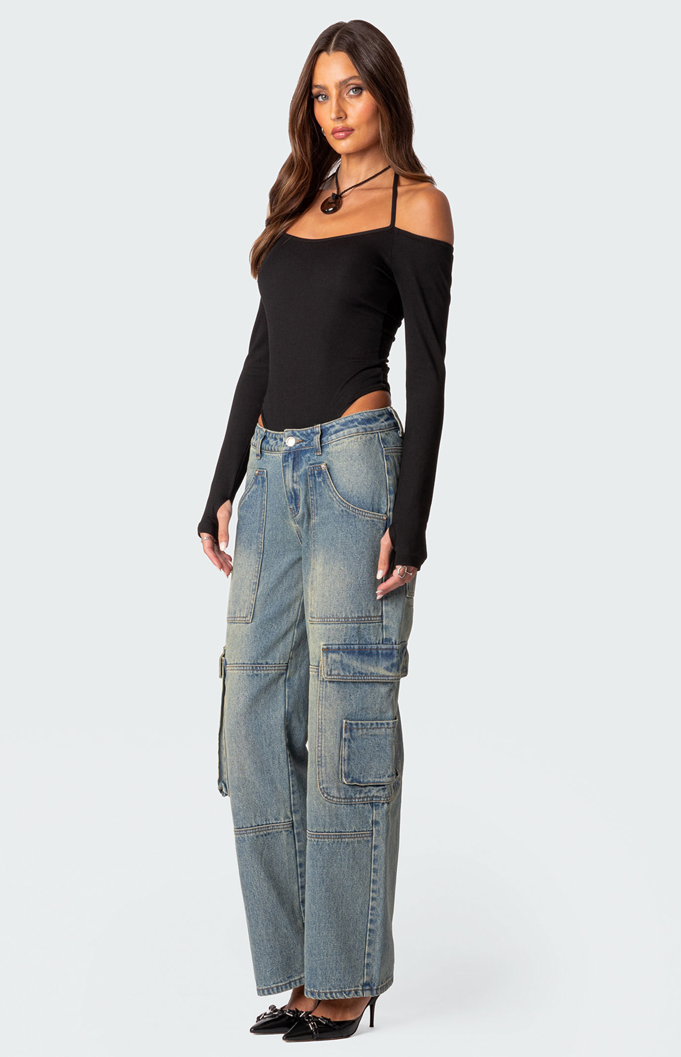 Edikted Model Off Duty Ribbed Bodysuit