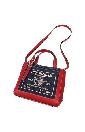 Red Arvin Buddha Motif Crossbody Tote Bag image number 9