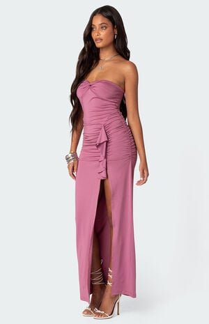 Ashley Gathered Ruffle Maxi Dress image number 3