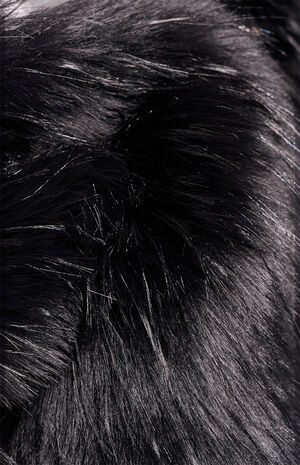 Black Starlet Faux Fur Scarf image number 5