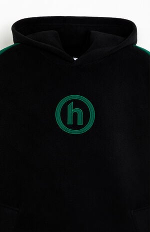 Black & Green Polar Fleece Hoodie image number 2