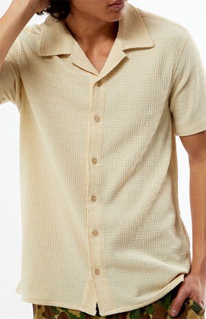 Tan Pointelle Camp Shirt image number 2