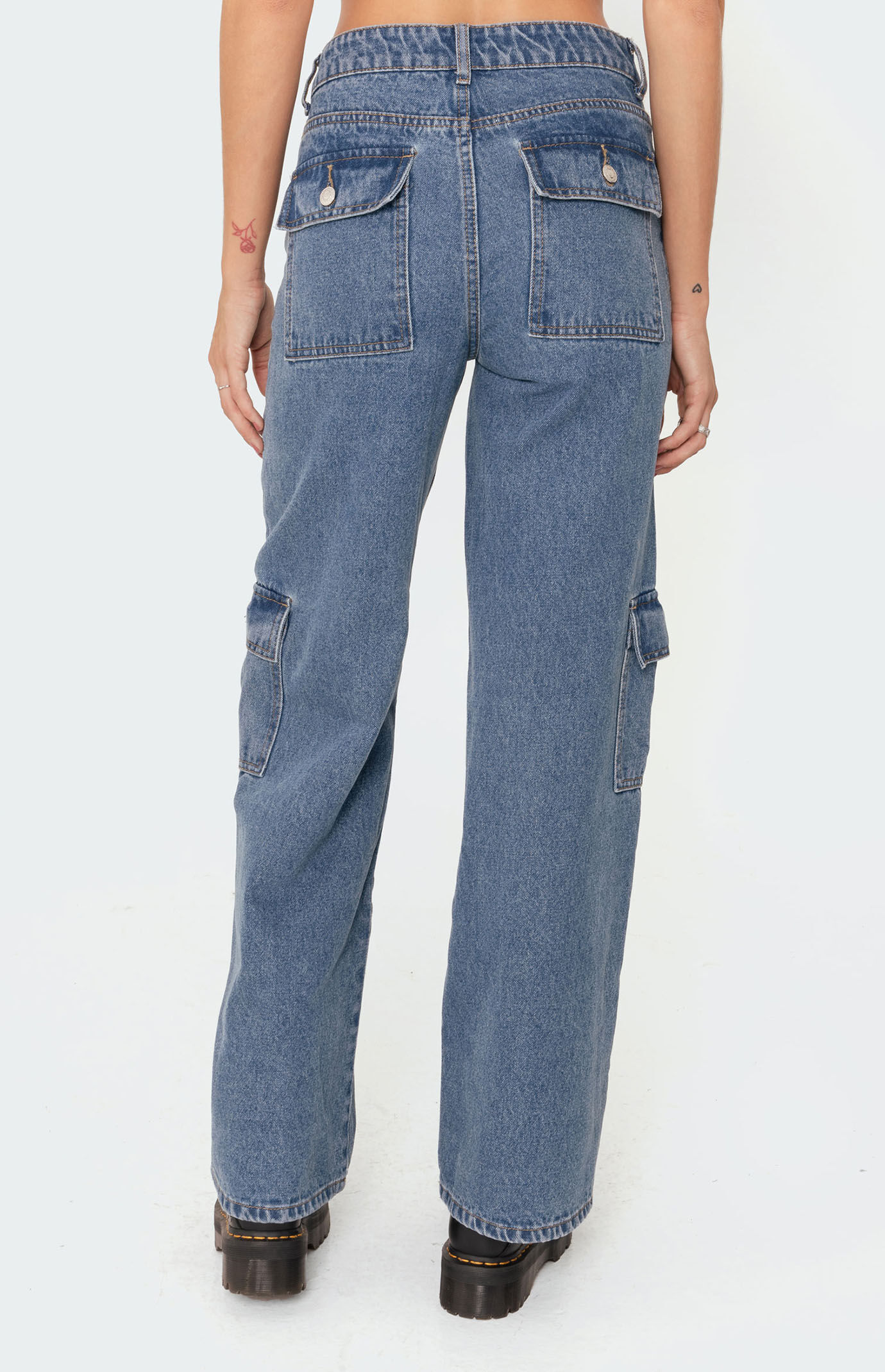 Edikted Deliah Low Rise Cargo Jeans