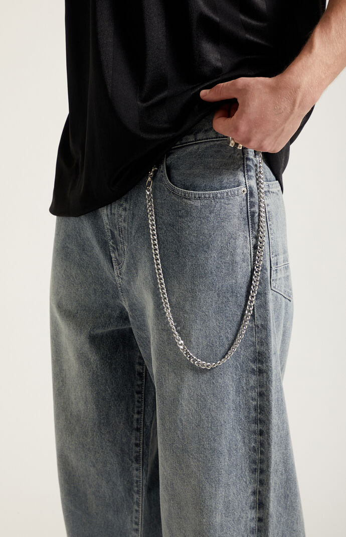 Pacsun Blake Extreme Baggy Jeans Chain Washed Gray | Pacsun