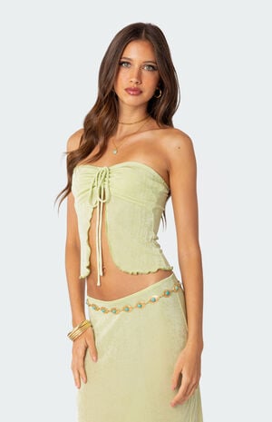 Milan Gathered Split Front Tube Top image number 4