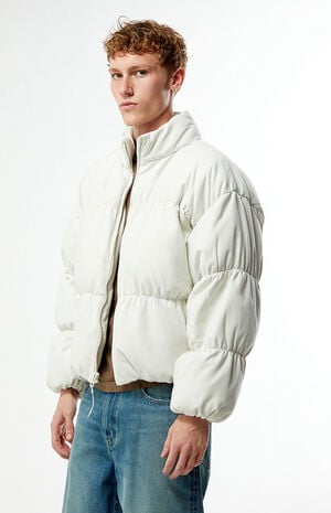 Cream 83 Channel Puffer Jacket image number 3