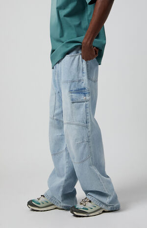 Blake Extreme Baggy Jeans Cargo Light Blue image number 3