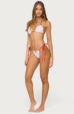Leigh Polka Dot Triangle Bikini Top image number 5