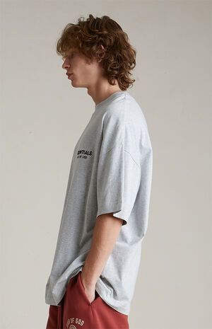 Light Heather Grey Crew Neck T-Shirt image number 3