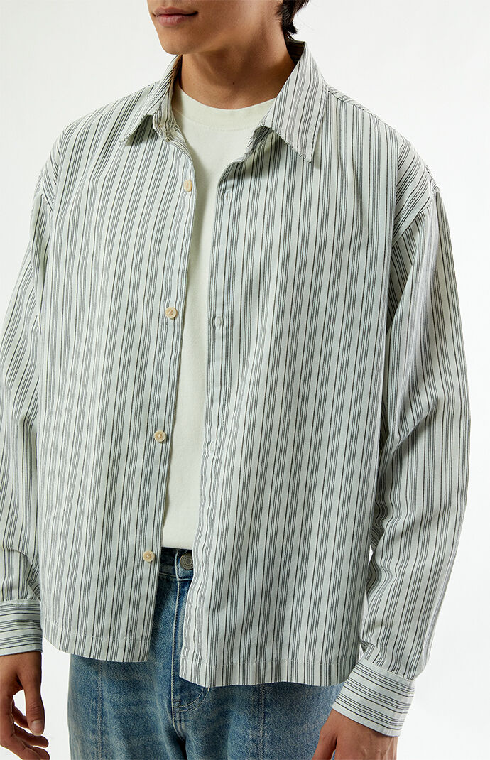 Pacsun Striped Oxford Button Down Long Sleeve Shirt | PacSun