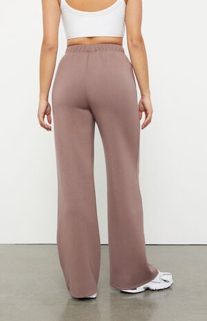 Active Tan Seamed Modal Baggy Sweatpants image number 4