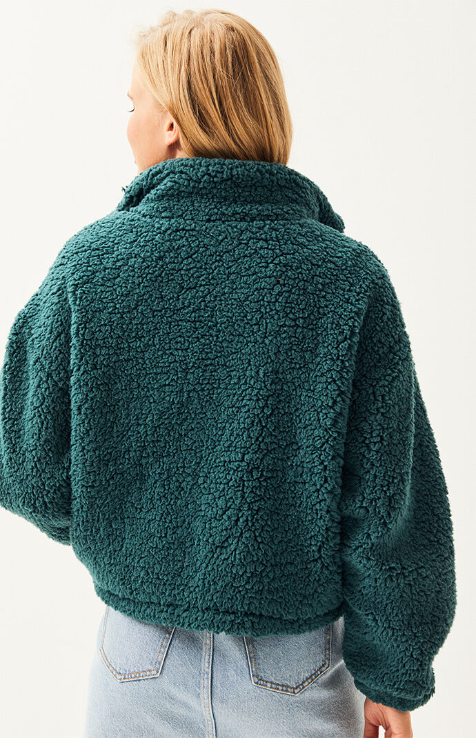 teal sherpa jacket