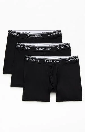 3 Pack Black Logo Boxer Briefs image number 1