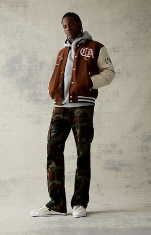 Stretch Canvas Camo Slim Boot Cargo Pants image number 2