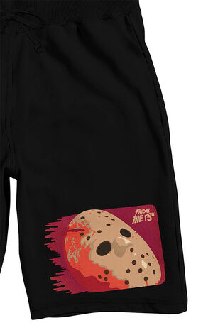 Friday the 13th Hockey Mask Sweat Shorts image number 2