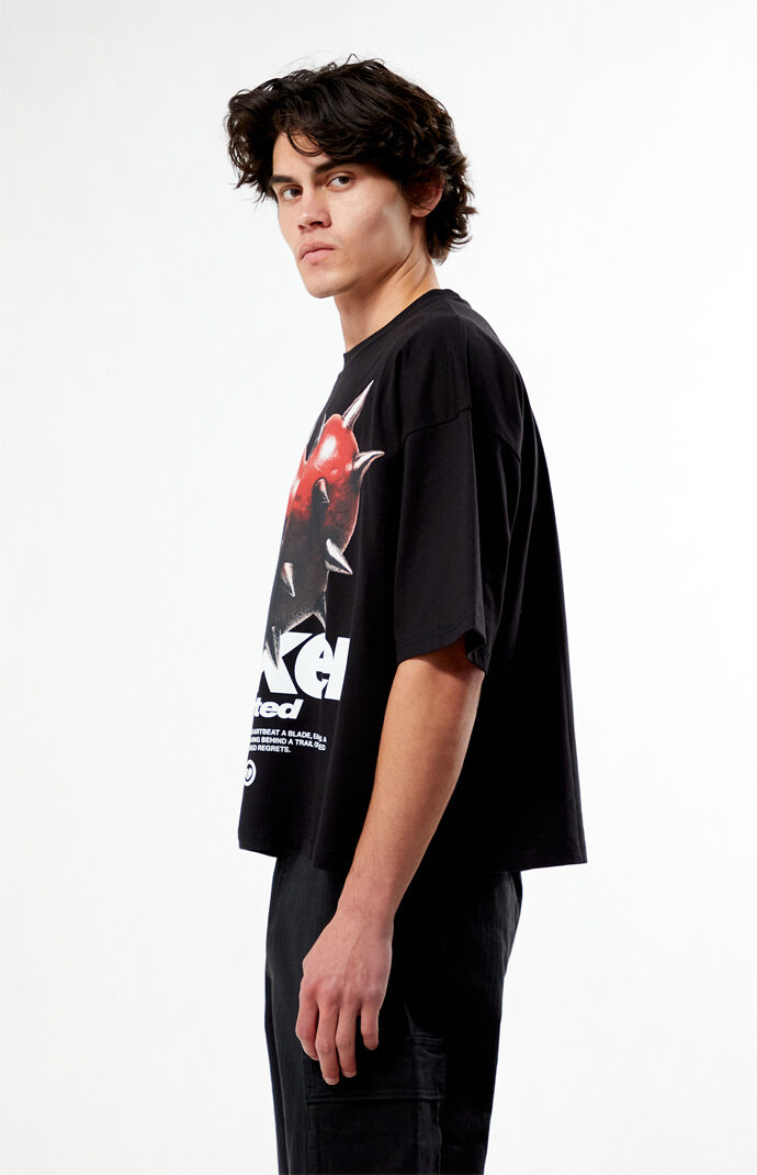 Pacsun Broken Hearted Cropped Boxy T-Shirt | Pacsun