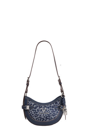 Blake Leopard Denim Belted Hobo Bag image number 5