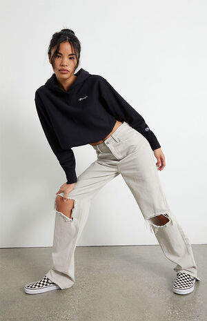 Reverse Weave Cropped Hoodie image number 1