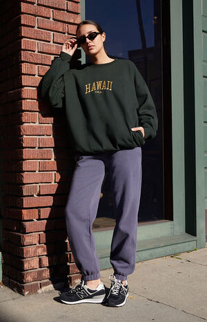 Green Hawaii Crew Neck Sweatshirt image number 4