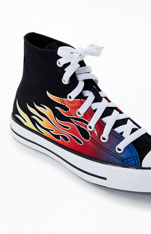 Kids Flame Chuck Taylor All Star High Top Shoes image number 6