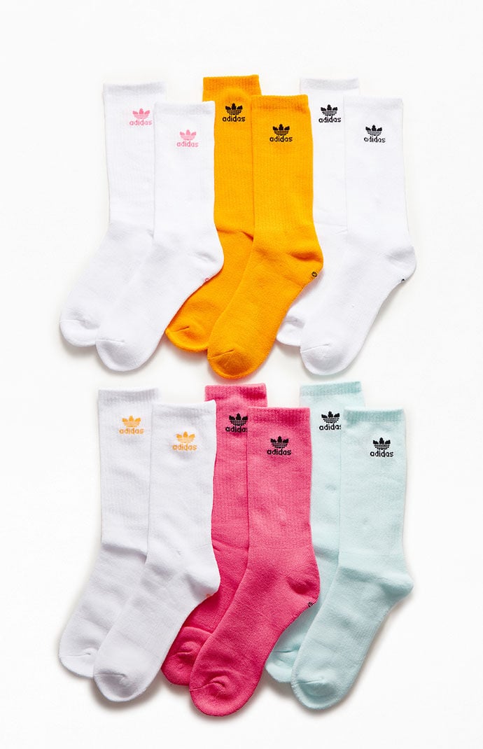 adidas 6 Pack Trefoil Crew Socks