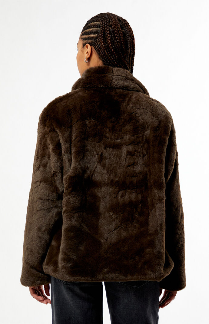 MINKPINK Sigrid Faux Fur Coat