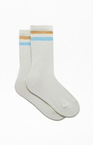 Colored Stripe Crew Socks image number 2