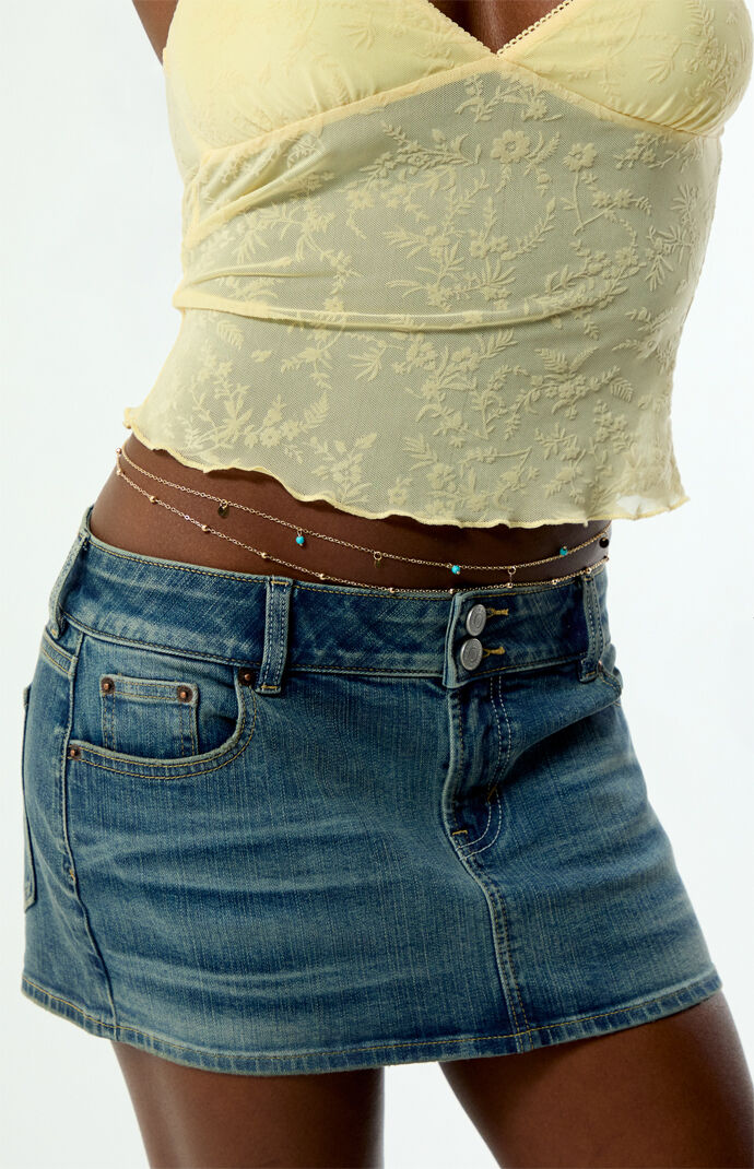 Pacsun Skye Metal Beaded Belly Chain