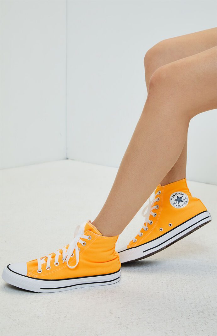 womens orange chuck taylors