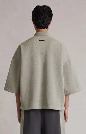 Seal Paneled Cropped Polo Shirt image number 4