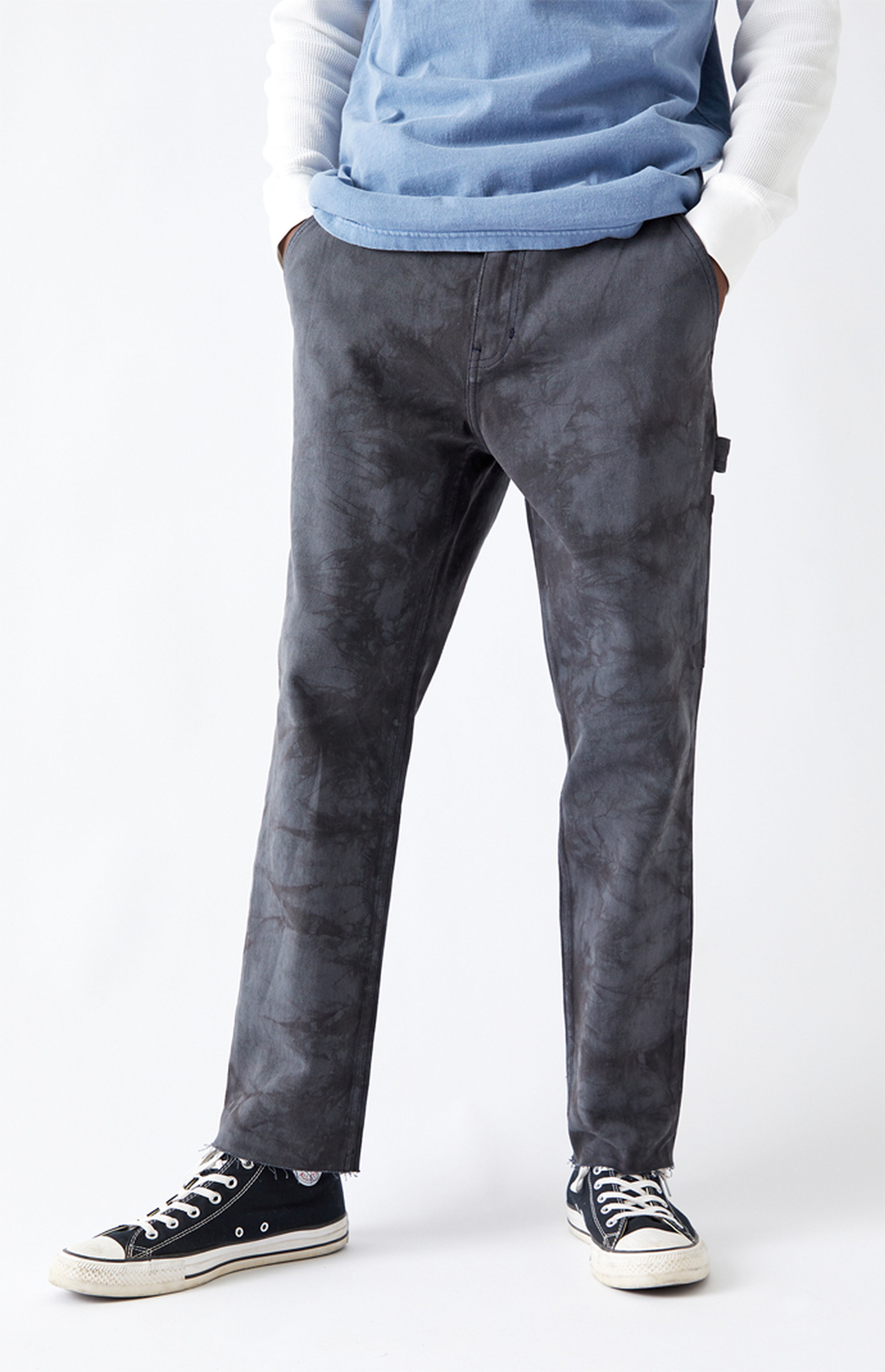 PacSun Utility Washed Navy Slim Carpenter Pants PacSun