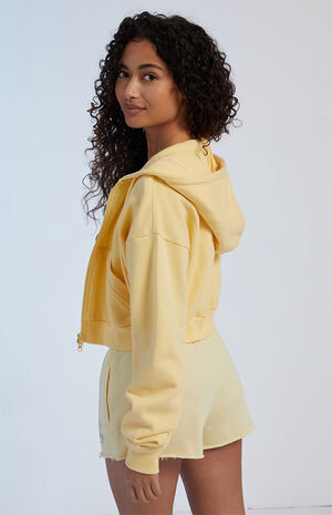 Bamboo Full Zip Cropped Hoodie image number 3