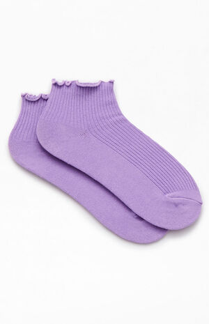 Ruffle Trim Ankle Socks image number 2