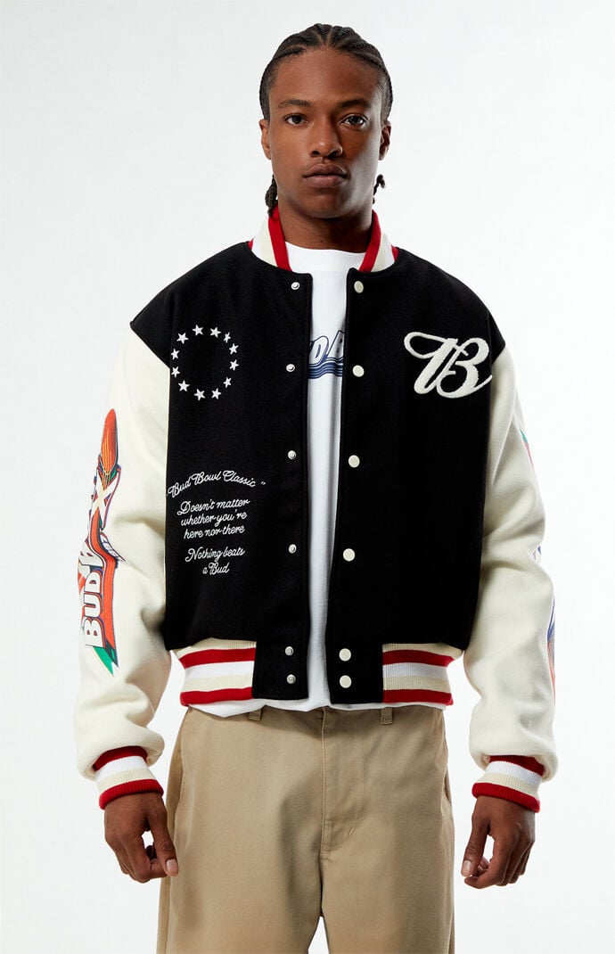 PRO CLUB Budweiser 総柄ブルゾン 短丈 PRO CLUB Budweiser 総柄ブルゾン 短丈