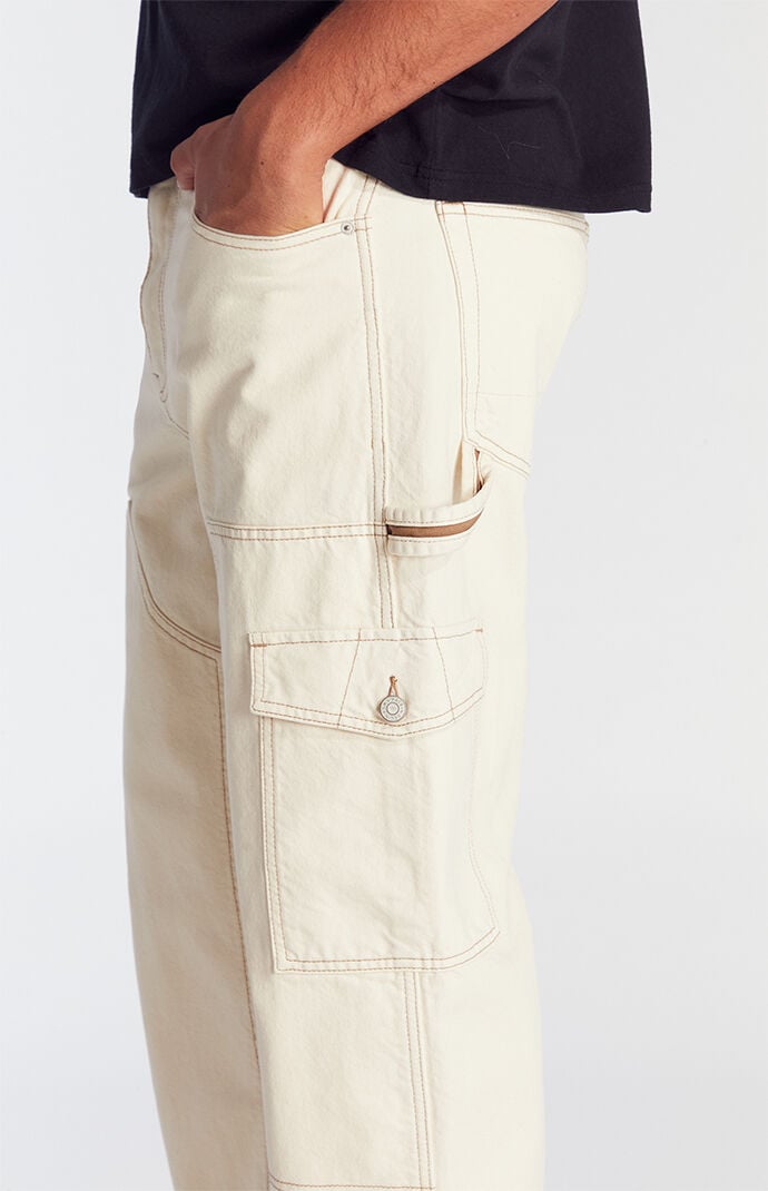 Pacsun Dylan Baggy Jeans Cowboy Cargo Cream