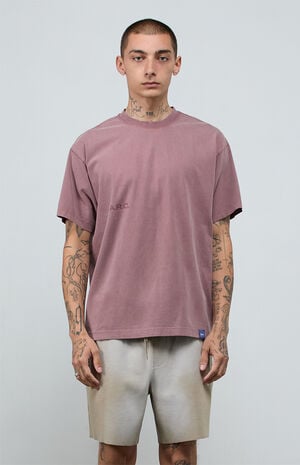 Taupe Vintage Wash Heavyweight Oversized T-Shirt image number 2