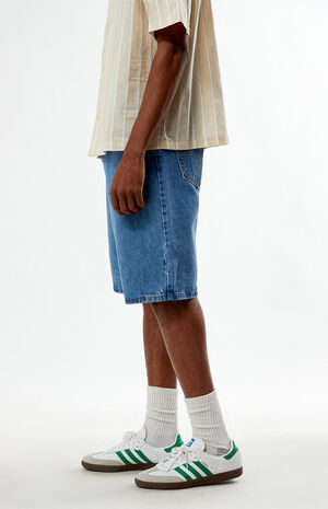 Medium Indigo 469 Loose Fit Denim Shorts image number 4