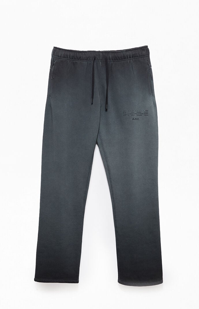 A.R.C. Black Washed Heavyweight Fleece Baggy Sweatpants