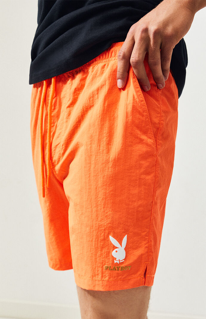 By PacSun Gold Text Nylon Shorts