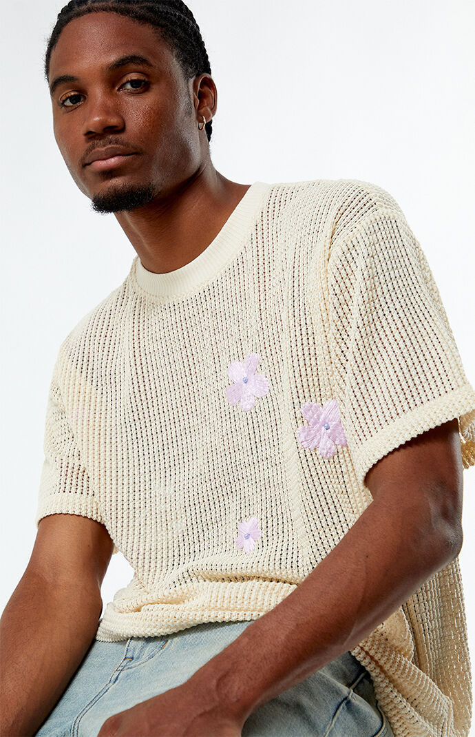 Pacsun Flower Crochet Oversized T-Shirt | Pacsun